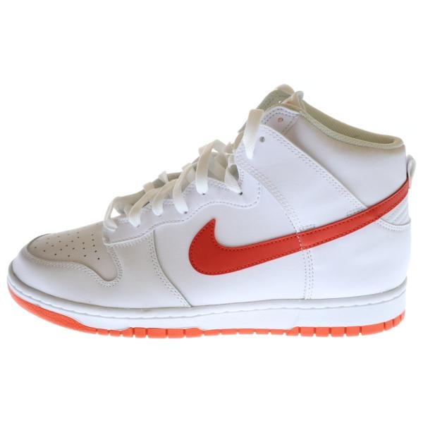 ブックワン　Nike ハイカットスニーカー ホワイト/オレンジ Nike ハイカットスニーカー ホワイト/オレンジ 中古・古着通販