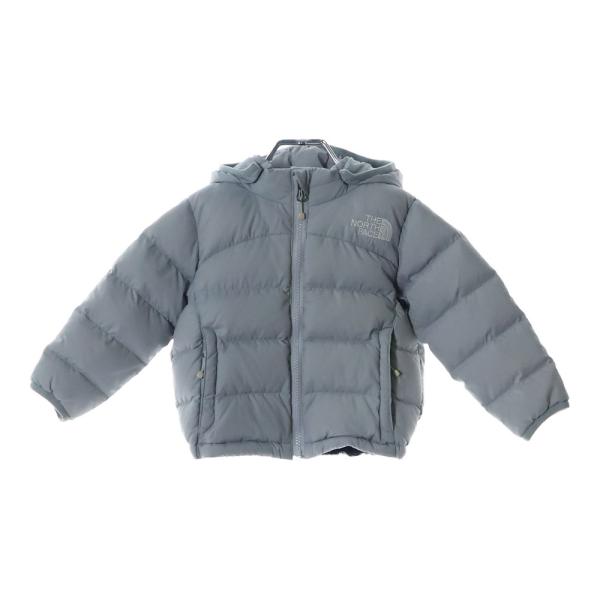 ノースフェイス 中綿ジャケット フーディ ジップアップ 刺繍ロゴ グレー L THE NORTH FACE ザノースフェイス 胸ロゴ刺繍 フーデッドジップ