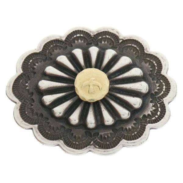 goro's（ゴローズ） K18付 フラワーコンチョ 横 シルバー/ゴールド