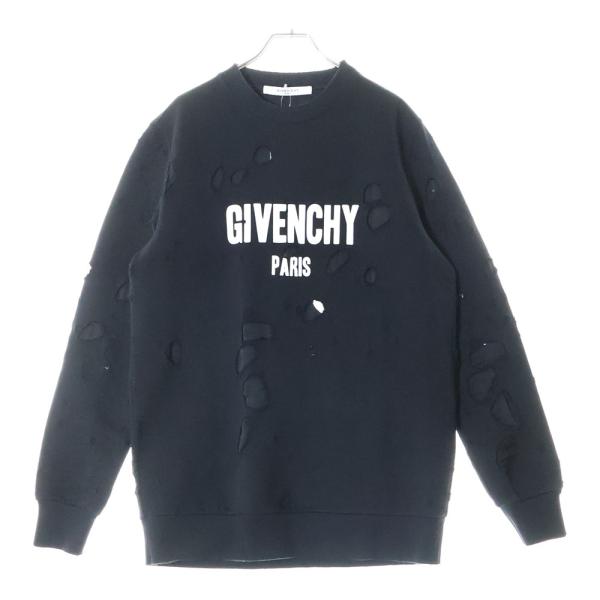 GIVENCHY（ジバンシィ） デストロイ ダメージ加工 フロントロゴ クルー