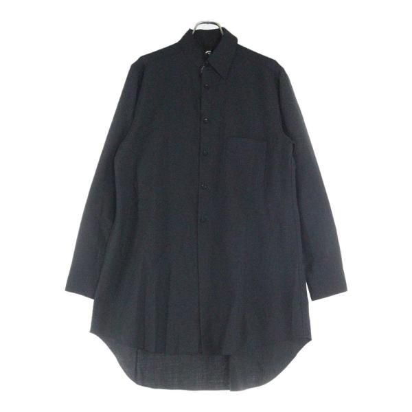 Ground Y グラウンドワイ 18AW アシンメトリーカラー ウール混長袖