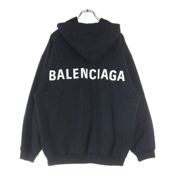 BALENCIAGA（バレンシアガ） バックロゴプリント プルオーバーフーディ