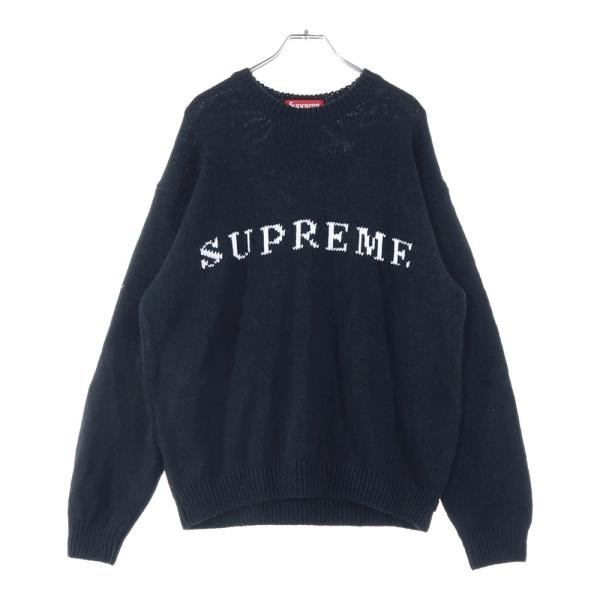 STONE  Supreme ブラックニット　M Supreme（シュプリーム） 20AW Stone Washed Sweater ストーン