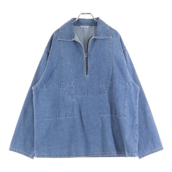 【新品未使用】AURALEE デニム　プルオーバー AURALEE（オーラリー） 24SS SELVEDGE FADED LIGHT DENIM P/O SHIRT