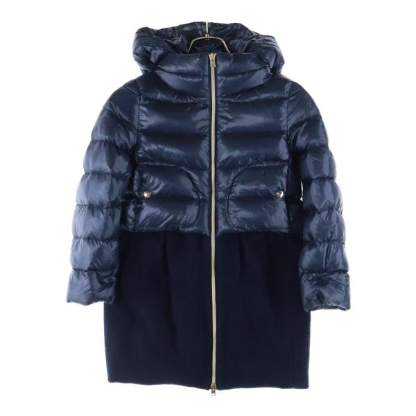 HERNO（ヘルノ） 切り替え ジップアップフーデッドダウンコート