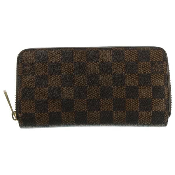 ルイヴィトン LOUIS VUITTON 長財布 ダミエ柄 ジッピーウォレット ラウンドジッピーウォレット N60015 ブラウン LOUIS VUITTON（ルイ・ヴィトン） ダミエ ジッピーウォレット ラウンド