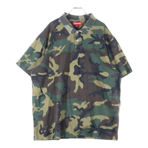 Supreme（シュプリーム） 25SS Washed Camo Polo ロゴ刺繍 ウォッシュ