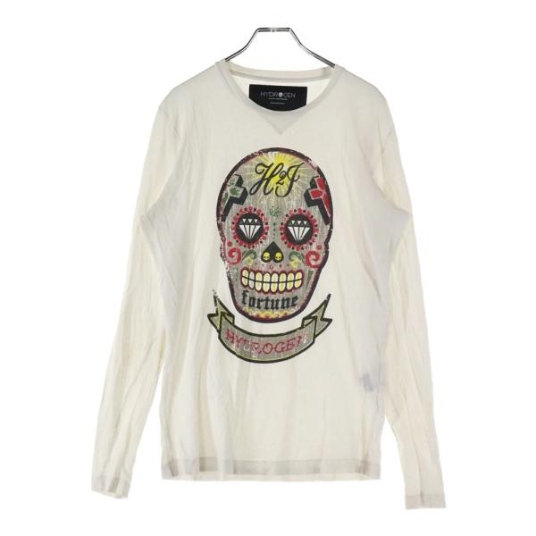 HYDROGEN ハイドロゲン メキシカンスカル プリント 長袖Tシャツ
