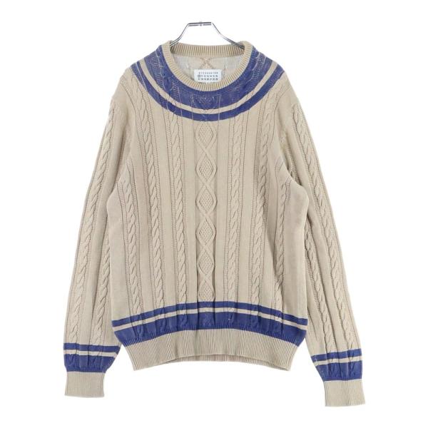 名作14AW メゾン（マルタン）マルジェラ 10 オーバーリブニットSベージュ 名作14AW メゾン（マルタン）マルジェラ 10 オーバーリブニットS