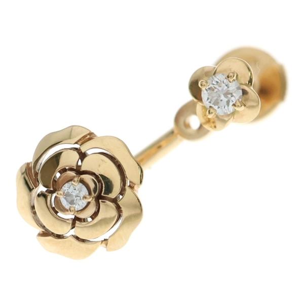 CHANEL（シャネル） カメリア 2Pダイヤ シングルピアス K18PG ピンク