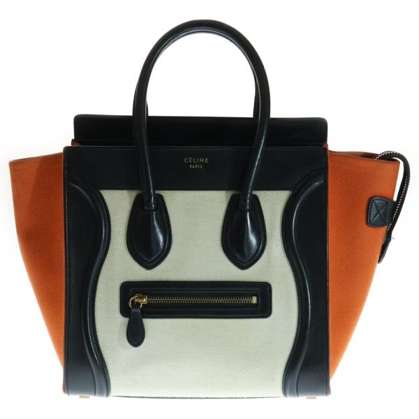 CELINE（セリーヌ） ラゲージ マイクロショッパー レザーキャンバス