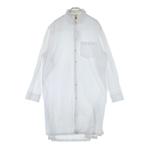 Ground Y　グラウンドワイ　サイドボタンカットソー　3　ホワイト　長袖 Ground Y グラウンドワイ サイドボタンカットソー 3 ホワイト 長袖