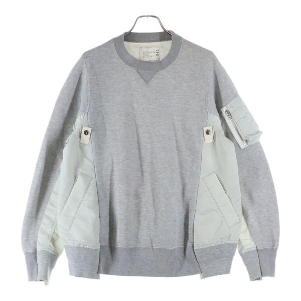 sacai（サカイ） 22AW Sponge Sweat × MA-1 Pullover ドッキング