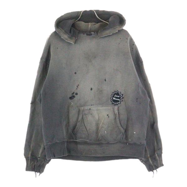 セントマイケル 24AW ダブルフェイス ダメージ加工 ジップアップ