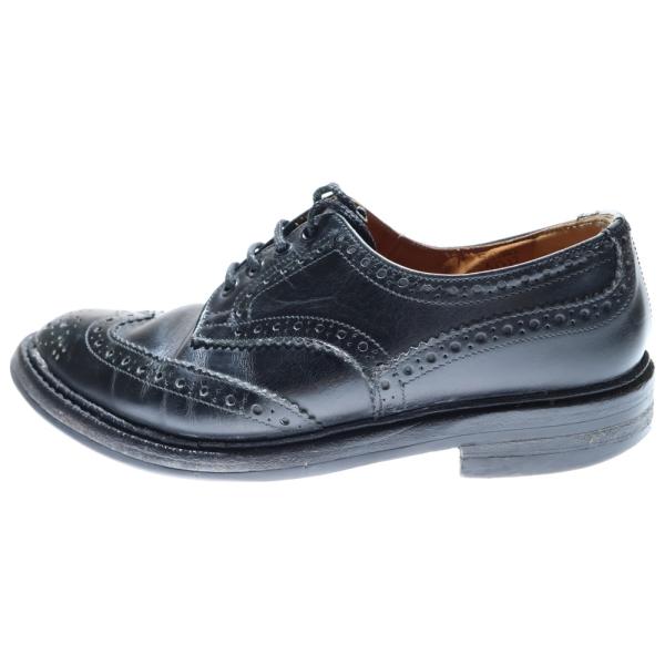 ★極美品 トリッカーズ バートン ウイングチップ L5633 ブラック UK4 Tricker's（トリッカーズ） M5633 BOURTON バートン ウィングチップ