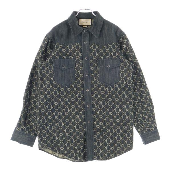 GUCCI（グッチ） GGジャガード ロングスリーブ ボタンデニムシャツ