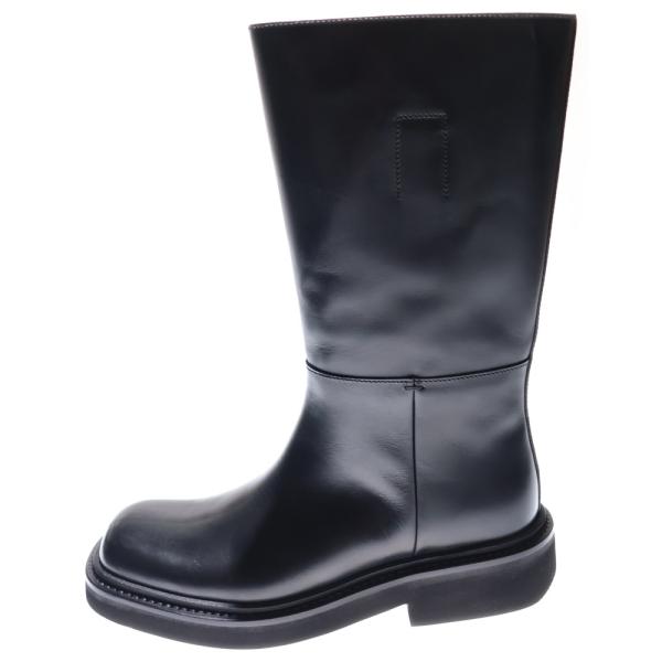 PRADA（プラダ） スクエアトゥ プラットフォーム レザーロングブーツ