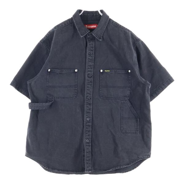 トップス Supreme 2-Tone Denim S/S Shirt Black XL Supreme（シュプリーム） 25SS Loose Fit S/S Denim Painter Shirt
