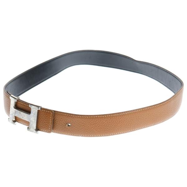 HERMES Hロゴ　ベルト　コンスタンス　レザー　リバーシブル　黒　茶色　刻印 HERMES Hロゴ ベルト コンスタンス レザー リバーシブル 黒 茶色 刻印