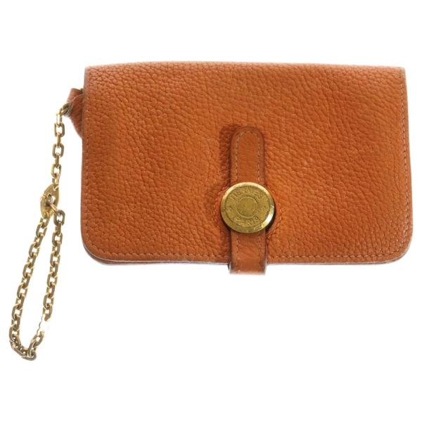 HERMES（エルメス） ドゴン コンパクト レザー カードケースブラウン