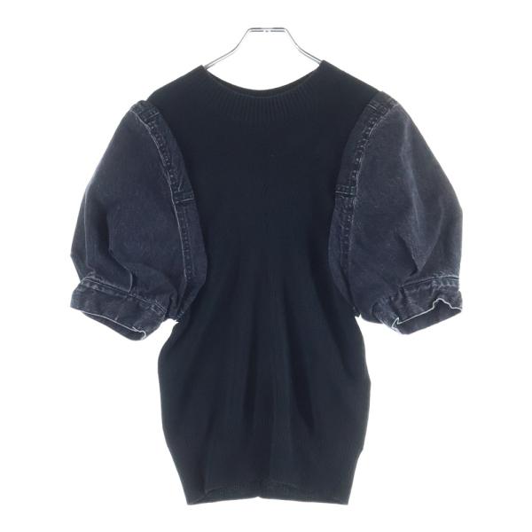 sacai（サカイ） 24AW Denim Docking Knit デニムパフスリーブ