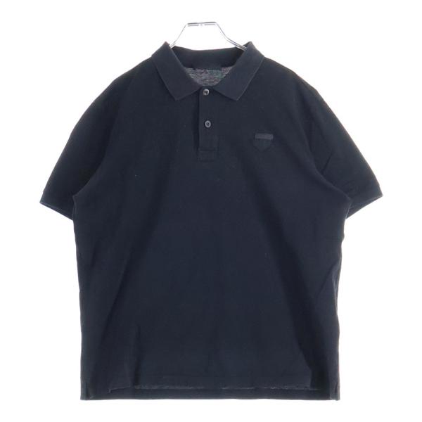 PRADA（プラダ） フロントトライアングルロゴ コットン 半袖ポロシャツ