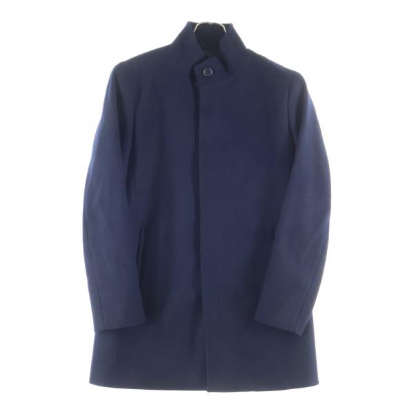 theory（セオリー） スタンドカラー ウールロングコート ネイビー 02