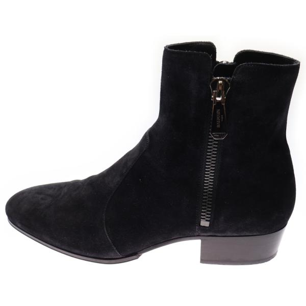 BALMAIN（バルマン） SUEDE BOOTS ダブルサイドジップ スエード ヒール