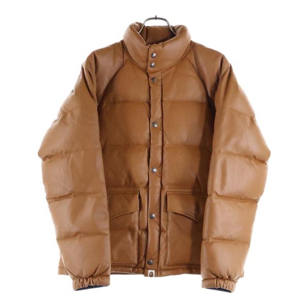 A BATHING APE（アベイシングエイプ） LEATHER CLASSIC DOWN JACKET