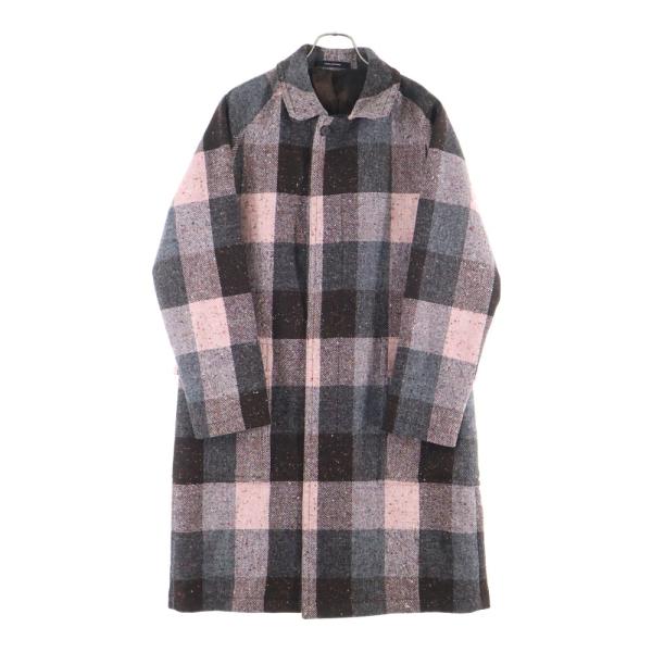 TAGLIATORE（タリアトーレ） チェック柄 ウールロングコート ピンク