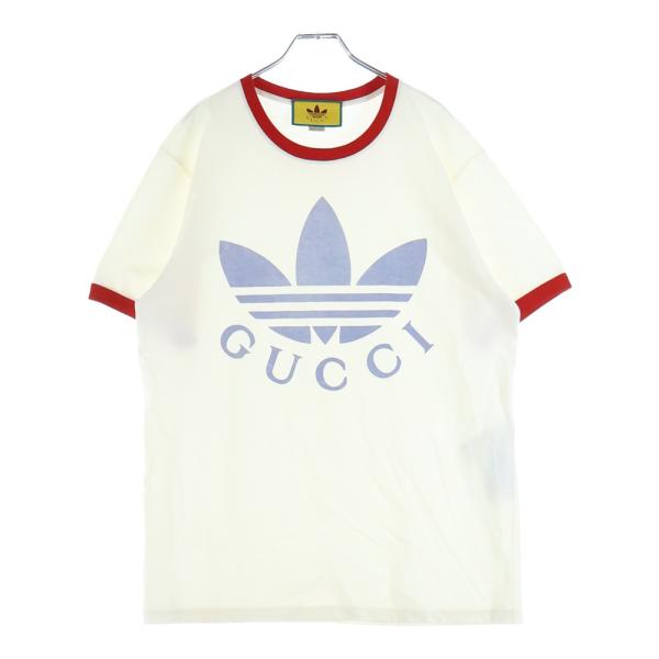 GUCCI（グッチ） ×adidas アディダス トレフォイルロゴ トリムTシャツ