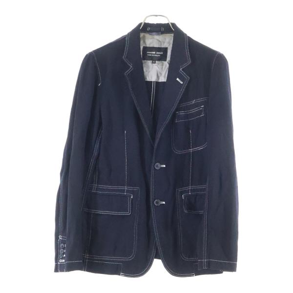 コムデギャルソンオム AD2011 テーラードジャケット 迷彩 濃紺 XSサイズ COMME des GARCONS HOMME - コムデギャルソンオム26SS 綿麻強撚サージ