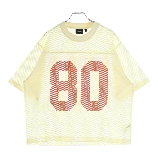 最終値下　stussy TEAM JERSEY 80 NATURAL Lサイズ STUSSY（ステューシー） TEAM JERSEY 80 チーム ナンバリングデザイン