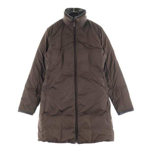美品 モンクレール ダウンジャケット 茶タグ リバーシブル ベージュ ロング MONCLER（モンクレール） リバーシブル ダウンコート ブラウン 茶タグ