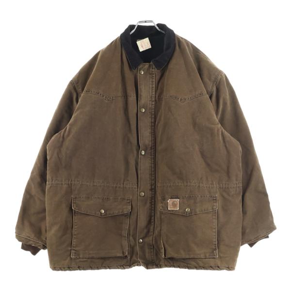 エ*ジ様 80s USA製 carhartt ブラウン チョアジャケット M 古着 80s USA製 Carhartt 「100周年記念」 ブラウン ダック ミシガン