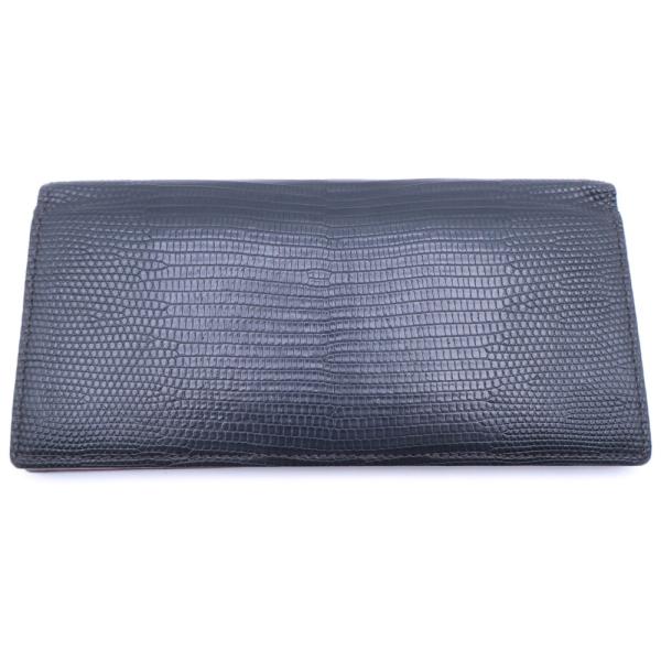 GANZO ガンゾー LIZARD 6  レザー 二つ折り ロングウォレット 長財布 ブラック GANZO ガンゾー LIZARD 6 レザー 二つ折り ロングウォレット 長財布