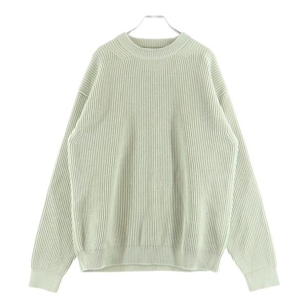 AURALEE オーラリー 23AW FRENCH MERINO RIB KNIT P/O フレンチメリノウール リブニット セーター グリーン A23AP02FR AURALEE（オーラリー） 23AW FRENCH MERINO RIB KNIT P/O フレンチ