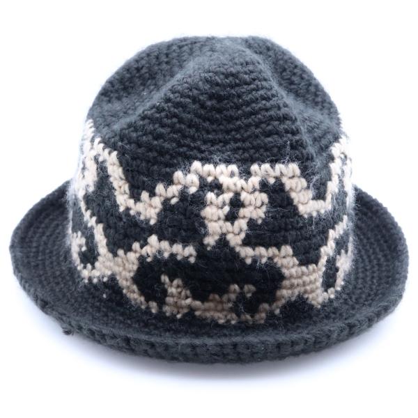 Stussy バケットハット/クラッシャーハット 黒/ベージュ STUSSY（ステューシー） バケット ハット STUSSY Checker Knit Bucket