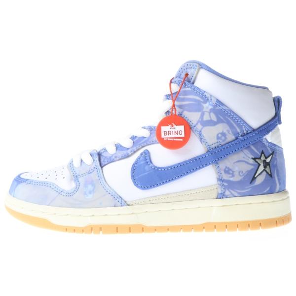 ナイキエスビー ×Carpet Company DUNK HIGH カーペットカンパニー ダンク ハイカットスニーカー ホワイト/ブルー US7.5/25.5cm CV1677-100