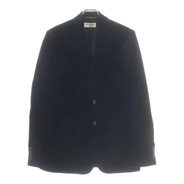SAINT LAURENT メンズ 高級ベルベット テーラードジャケット44 Saint Laurent シングル ベルベット テーラードジャケット (Saint