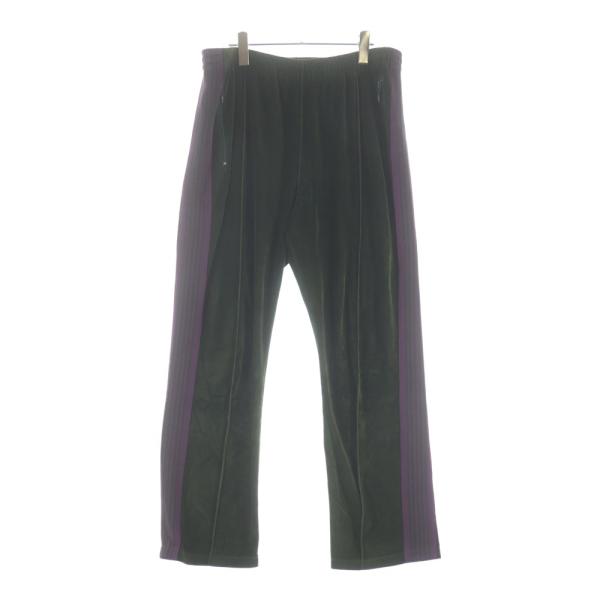 Needles ニードルス NARROW TRACK PANT VELOUR ナロー ロゴデザイン ベロア トラックパンツ カーキ J0229 Needles（ニードルス） NARROW TRACK PANT VELOUR ナロー ロゴデザイン