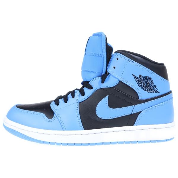 ナイキ AIR JORDAN 1 MID UNIVERSITY BLUE エアジョーダン1 ユニバーシティブルー ミッドカットスニーカー US10.5/28.5cm DQ8426-401