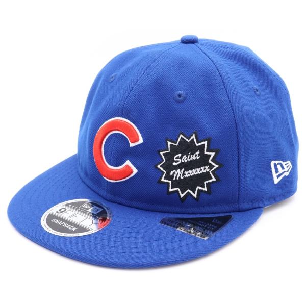 SAINT MICHAEL セントマイケル 25SS ×NEW ERA NE_CAP ニューエラ シカゴカブス コットンベースボールキャップ 帽子 ブルー SM-HR8-GIFT-C47 セントマイケル 25SS ×NEW ERA NE_CAP ニューエラ シカゴカブス