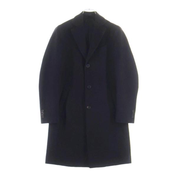 ラルディーニ　チェスターコート　ネイビー　サイズ50 LARDINI（ラルディーニ） イタリア製 ウール シングルフィールド 3B