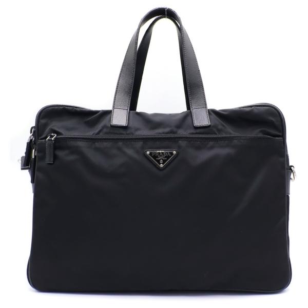 PRADA プラダ RE-NYLON リナイロン サフィアーノレザー トライアングルロゴ ボストンバッグ ブラック 2VC796 PRADA（プラダ） RE-NYLON リナイロン サフィアーノレザー