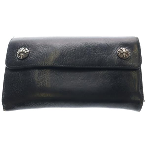 CHROME HEARTS クロムハーツ WAVE ウェーブ レザーウォレット 財布 ブラック