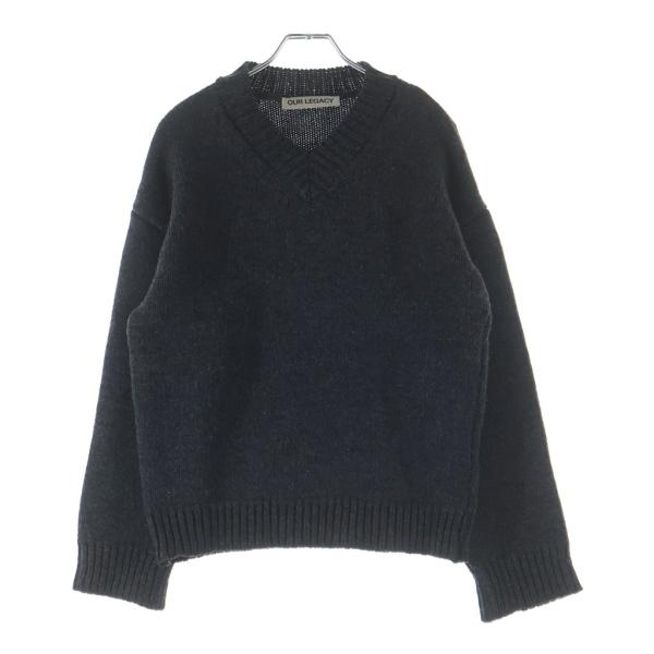 OUR LEGACY アワーレガシー SONAR V-NECK KNIT ソナー Vネックニットセーター グレー M4243SA Our Legacy（アワーレガシー） SONAR V-NECK KNIT ソナー Vネック