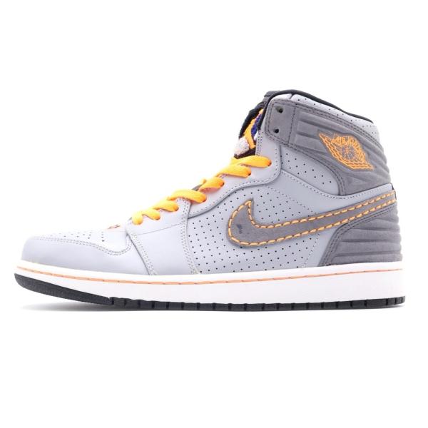 ナイキ 【観賞用2012年製】AIR JORDAN 1 RETRO 93 エアジョーダン1 レトロ 93 ハイカットスニーカー グレー/オレンジ US9/27cm 580514-045