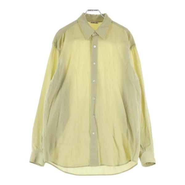 AURALEE（オーラリー） 23SS HARD TWIST WOOL VIYELLA SHIRT ハード