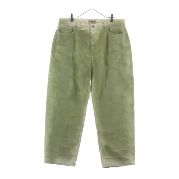 STUSSY ステューシー BIG OL JEAN SPRAY スプレー加工 テーパードデニムパンツ ジーンズ グリーン STUSSY（ステューシー） BIG OL JEAN SPRAY スプレー加工 テーパード